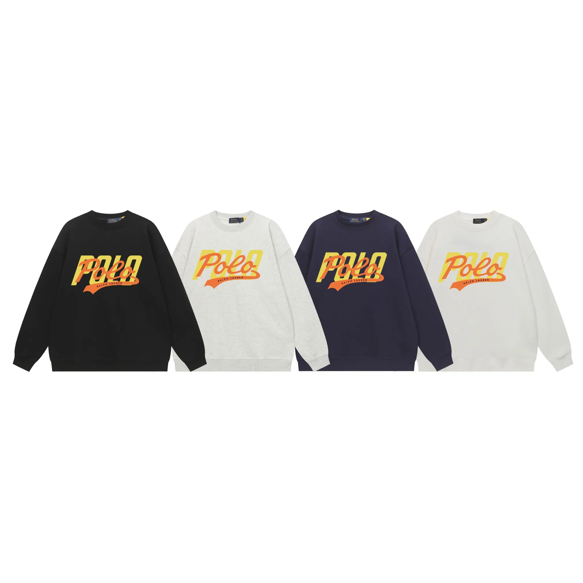 P200 Long-term stock] RalphLauren/Ralph Lauren 2025 autumn and winter new bear letter print 420g heavy large terry sweatshirt Ralph Lauren's age-reducing item, the coat fabric is made of 85% cotton ➕15% polyester, which not only retains the softness, comfort and breathability of cotton, but also adds the wear resistance and wrinkle resistance of polyester fiber, making the clothes more durable and easy to care for. Even in slightly cooler weather, you won't feel stuffy when wearing it. This kind of fabric has a natural crisp feel and is not easy to pill or deform. The bear on the chest is printed with English letters. It is full of color, full of three-dimensionality, and lifelike, adding a bit of liveliness and interest to the whole sweatshirt. There is no pressure to dress, regardless of age or gender. Complete accessories! Color: black, white, navy blue, light floral gray Size: M-L-XL-XXL